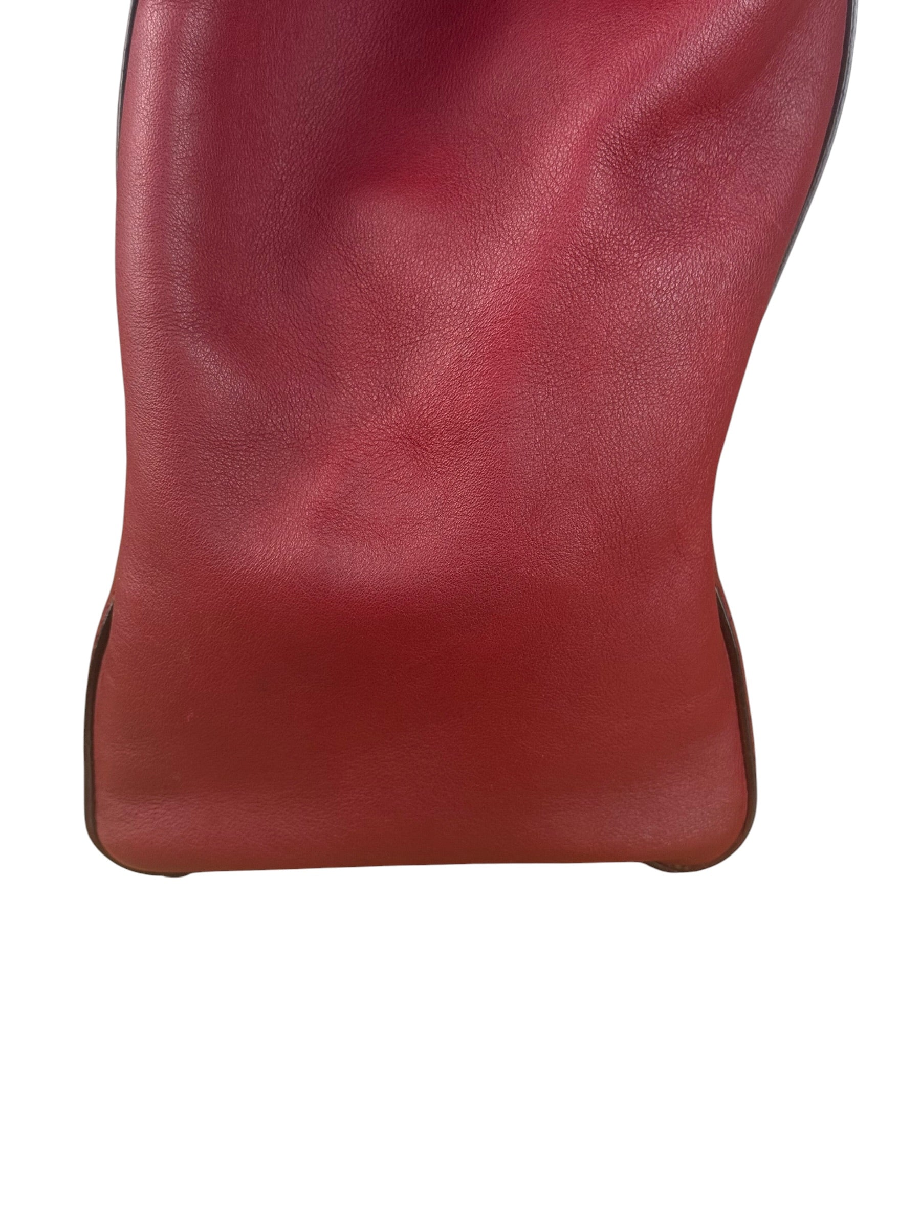 Fendi Red Leather 2Jours Handbag (Deterioration)
