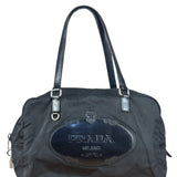 Prada Vintage Black Nylon/Patent Shoulder Bag