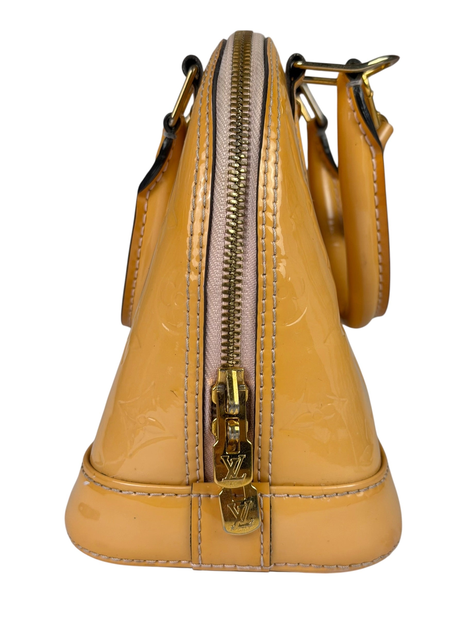 Louis Vuitton Yellow Monogram Vernis Alma BB Two-Way Bag