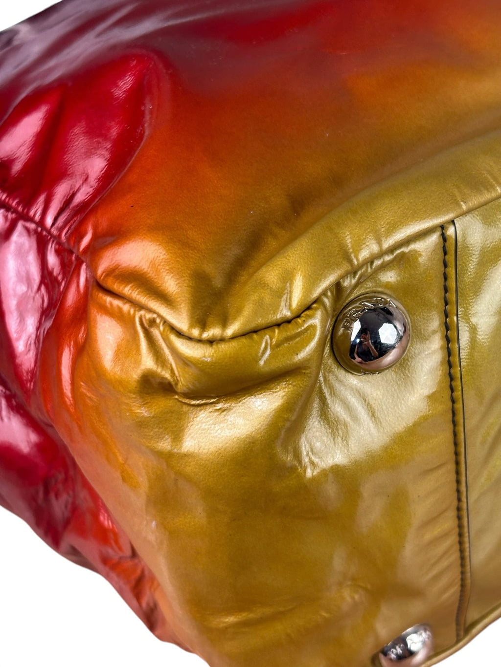 Prada Colorblock Patent Leather Vernice Sfumato Ombrè Handbag