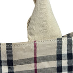 Burberry Vintage Canvas House Check Tote Bag
