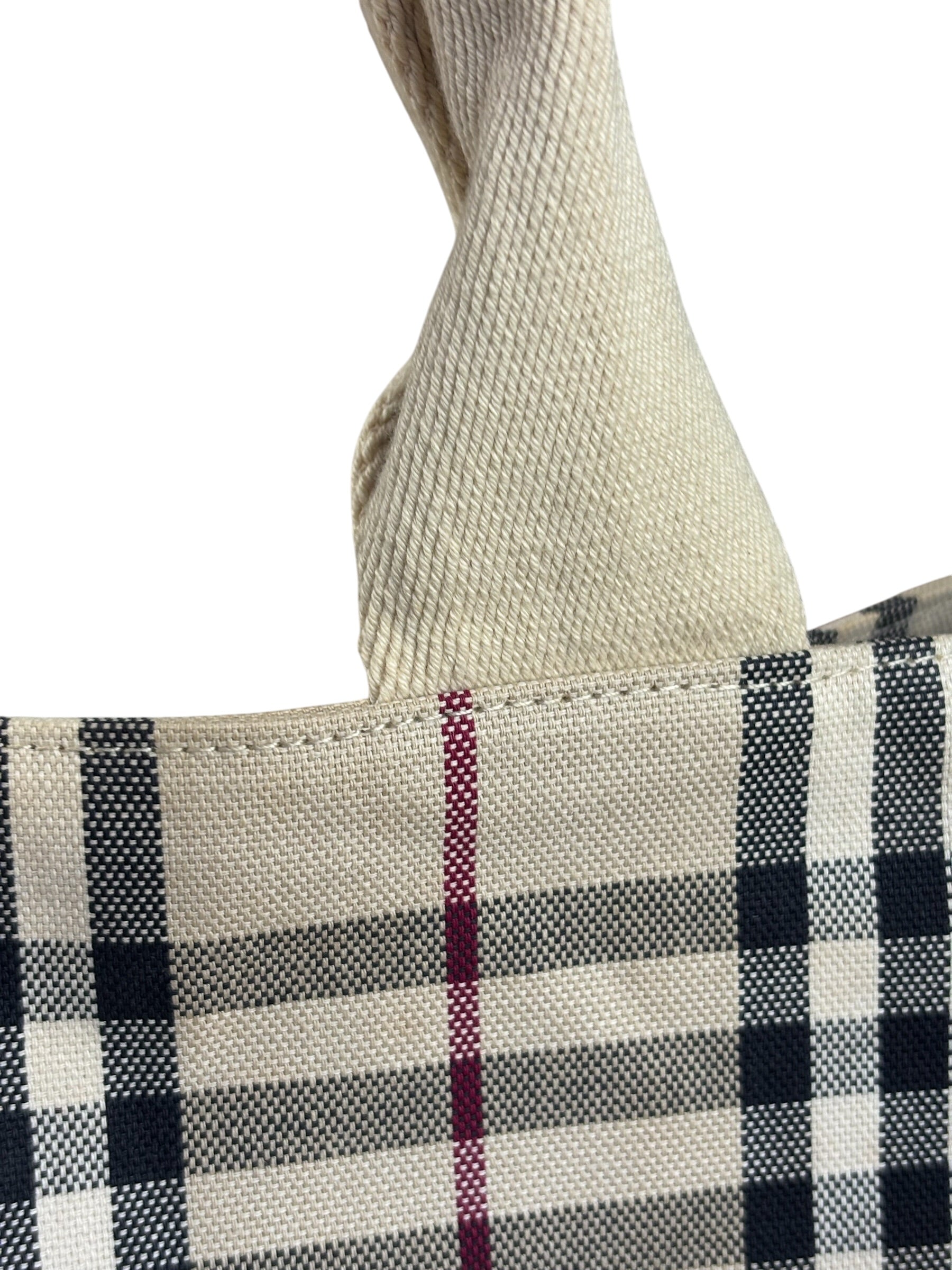Burberry Vintage Canvas House Check Tote Bag