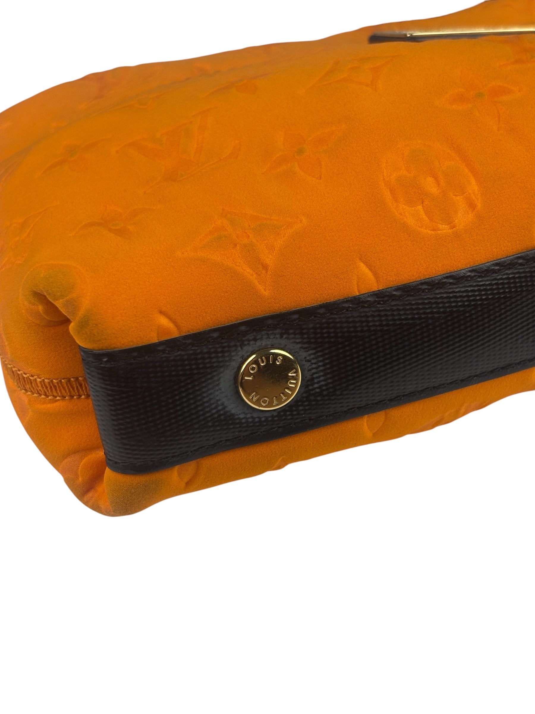 Louis Vuitton Vintage Orange Monogram Neoprene Scuba Clutch