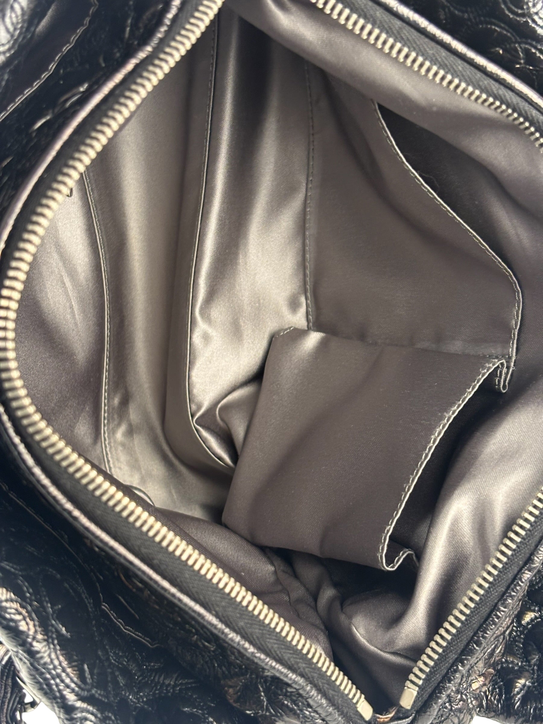Chanel Black Leather Rock In Moscow Patent Chain Tote Bag 2008