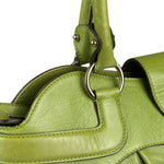 Salvatore Ferragamo Green Leather Marisa Shoulder Bag