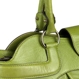 Salvatore Ferragamo Green Leather Marisa Shoulder Bag