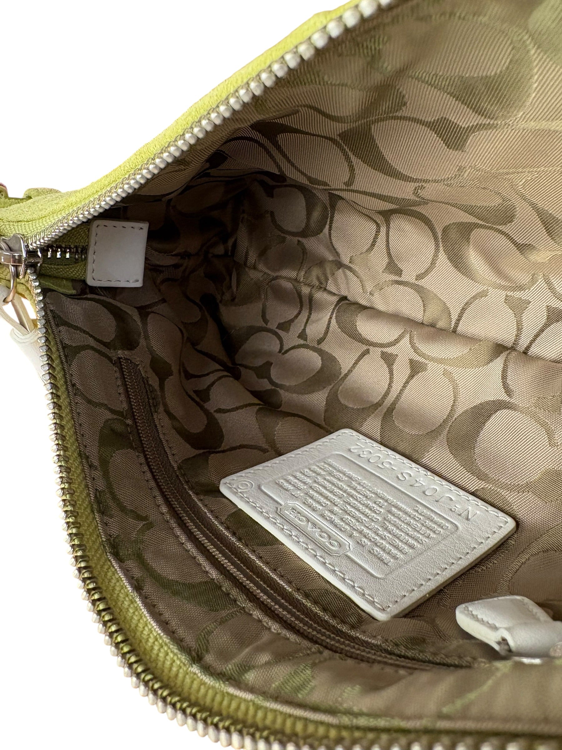Coach Vintage Green Suede Shoulder Bag