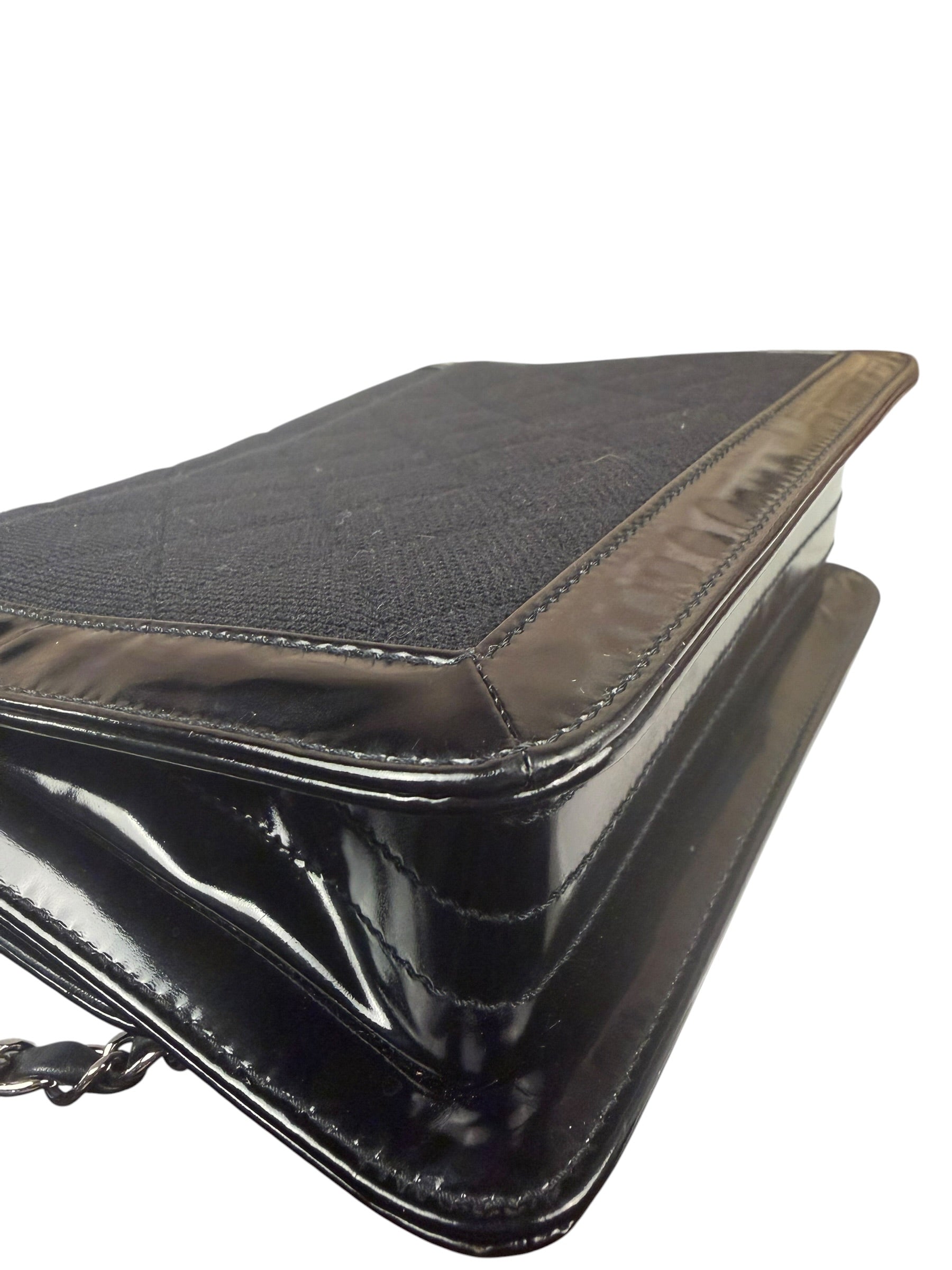 Chanel Black Patent Leather Trim Reissiue Flap Bag 2000