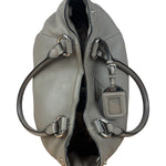 Prada Grey Vitello Daino Leather 2Way Handbag