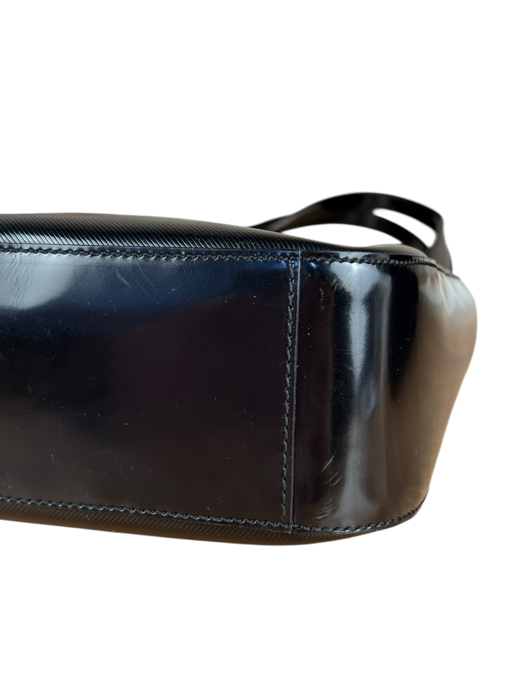 Celine Vintage Patent Logo Shoulder Bag