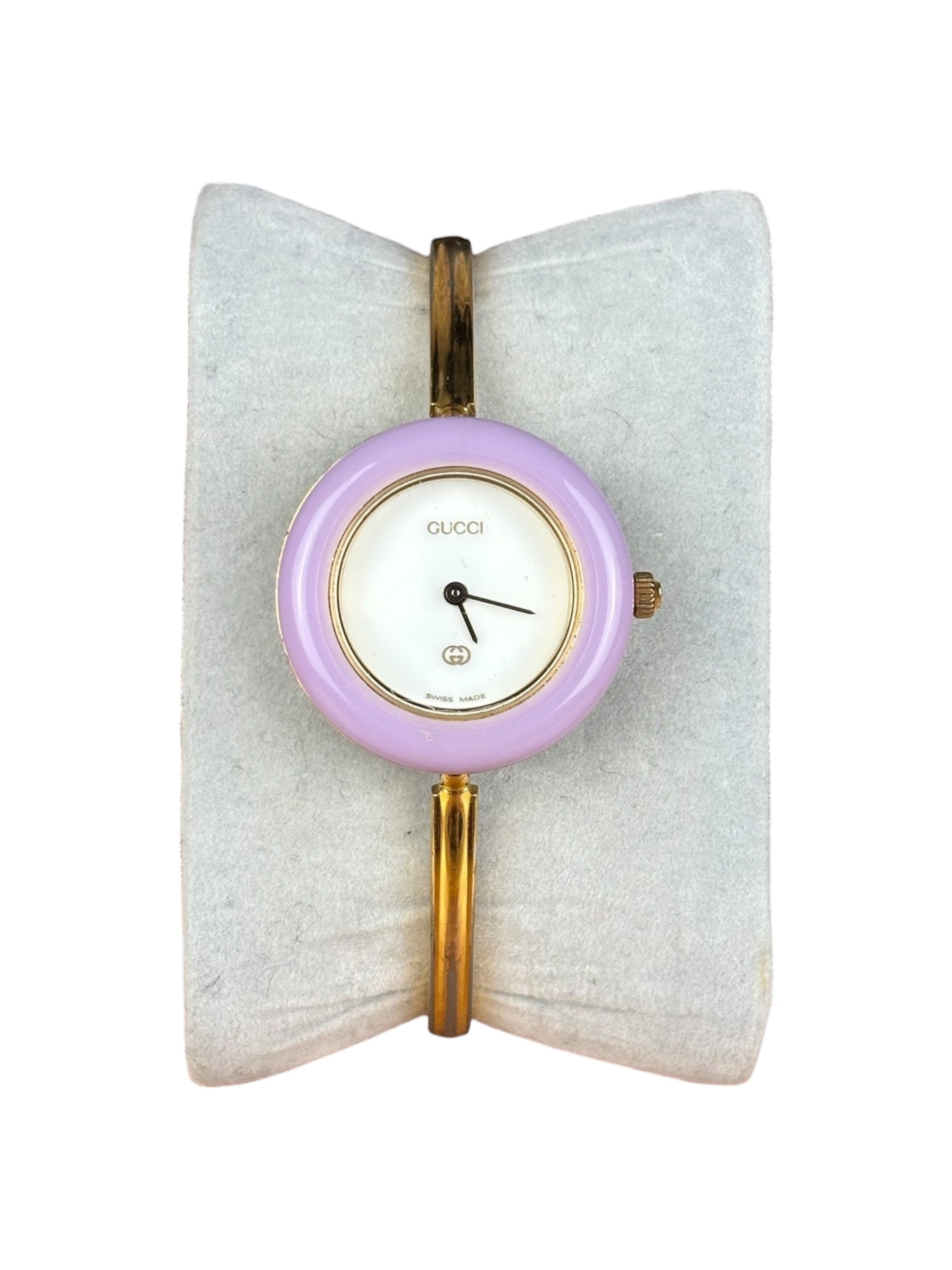 Gucci Vintage Gold 1100L Interchangeable Bezel Bangle