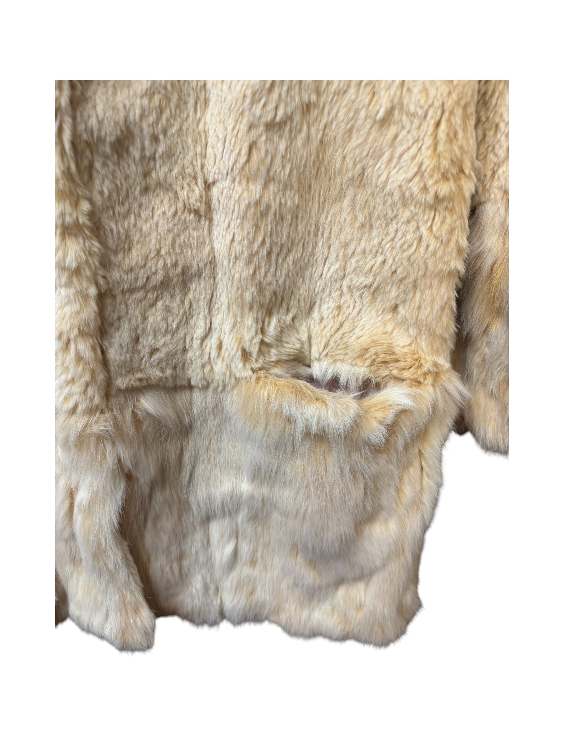 Language Vintage Rabbit Fur Coat