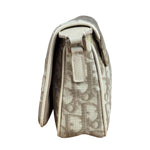 Christian Dior Beige Embroidered Trotter Flap Crossbody Bag