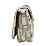 Christian Dior Beige Embroidered Trotter Flap Crossbody Bag