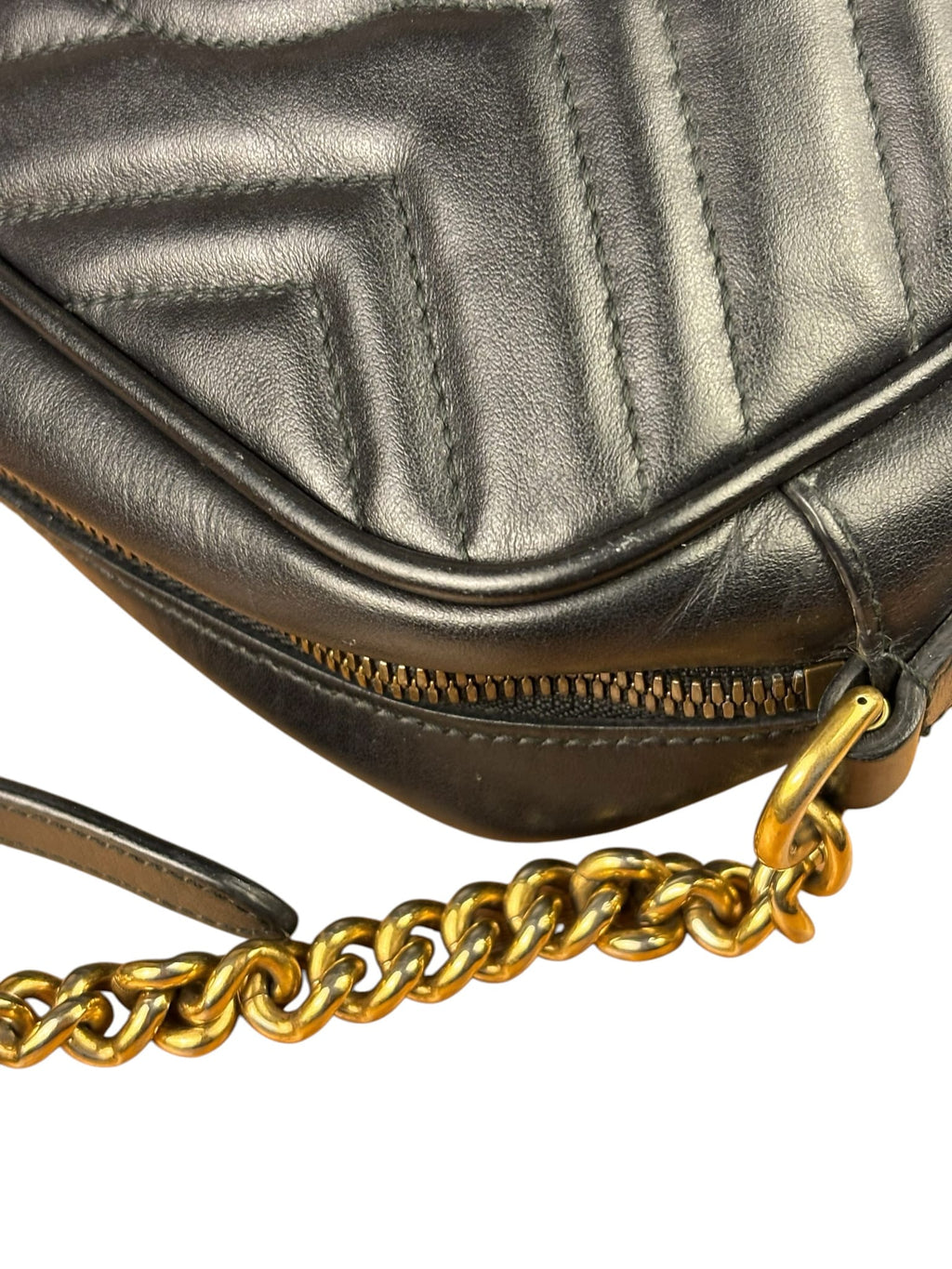 Gucci Black Leather Marmont Small Camera Bag