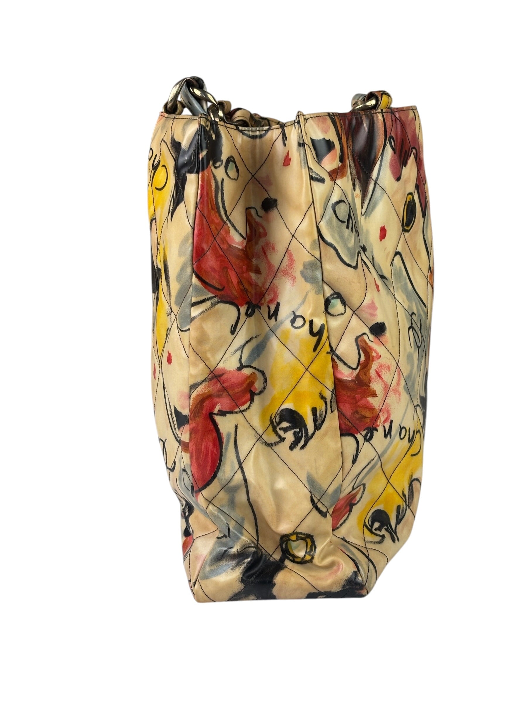 Chanel Multicolor Graffiti Coated Canvas Tote