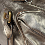 Chloe Metallic Gold Leather Paddington Handbag