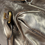 Chloe Metallic Gold Leather Paddington Handbag
