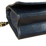 Chanel Black Diamond Stitch Flap CC Bag 1988