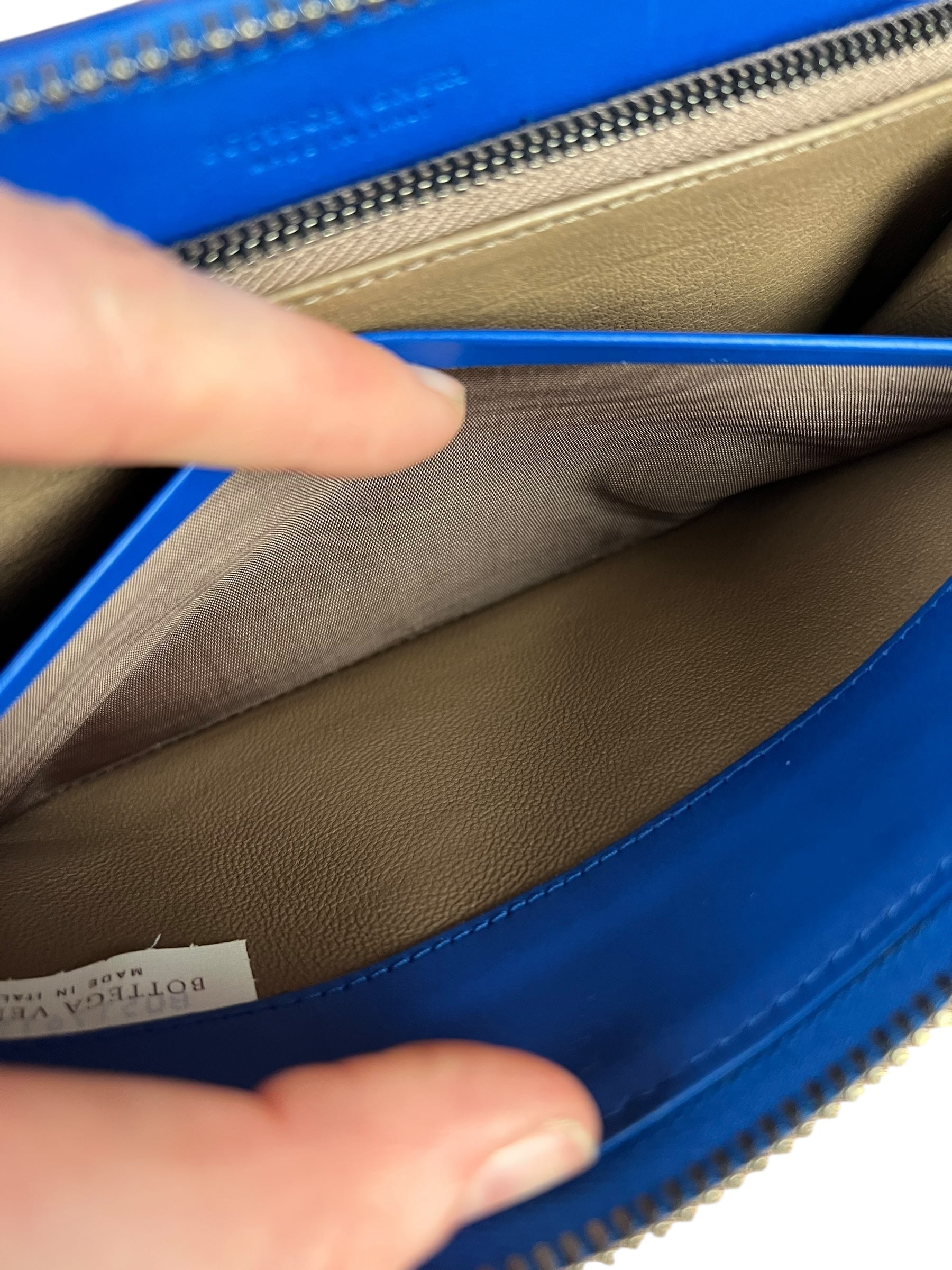 Bottega Veneta Intrecciato Long Wallet Blue