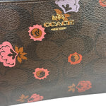 Coach Brown Leather Ranch Floral Crossbody Bag