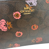 Coach Brown Leather Ranch Floral Crossbody Bag