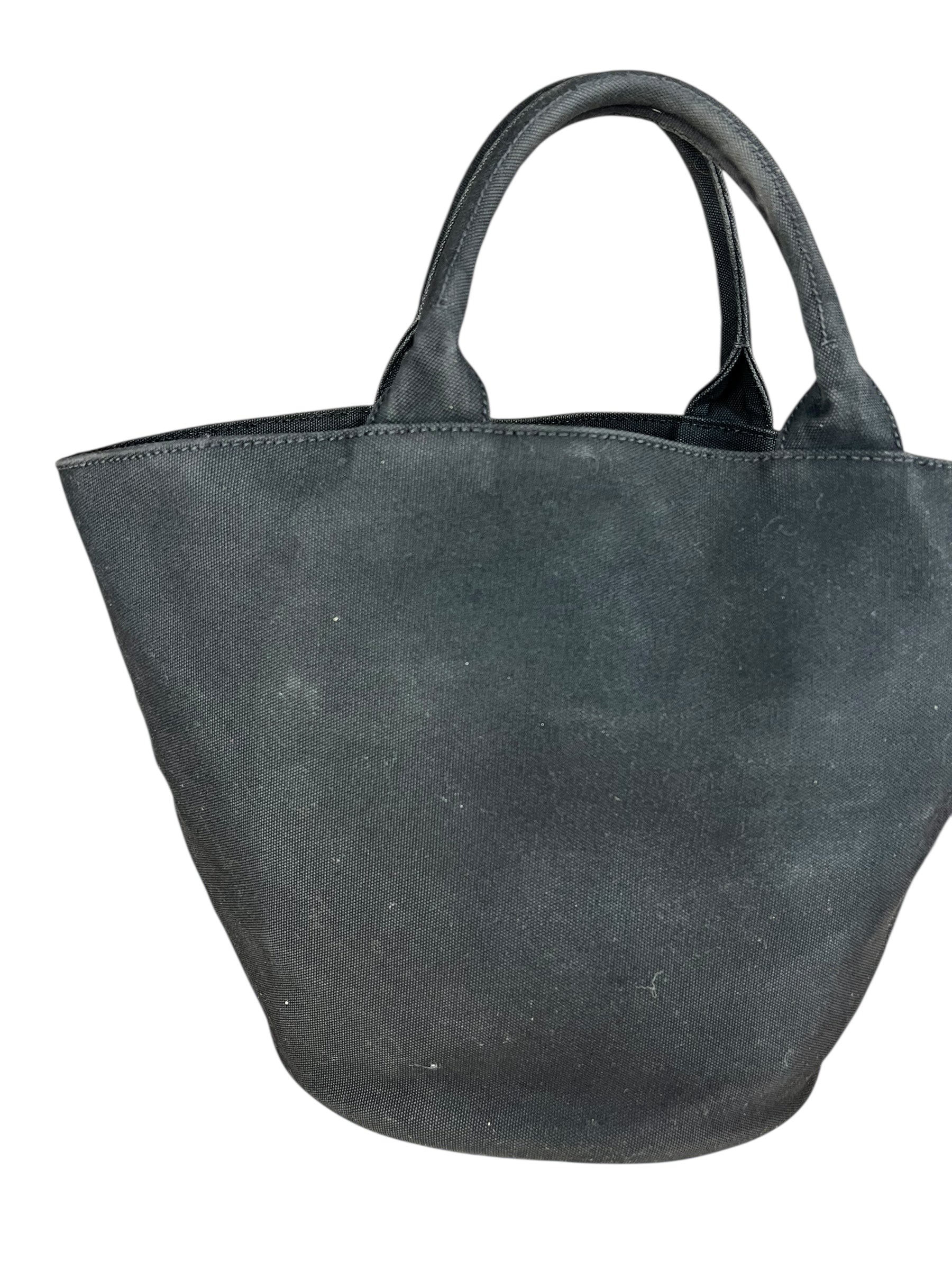 Prada Black Canapa 2Way Handbag