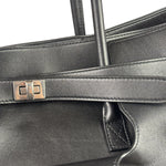 Balenciaga Black Leather Bel Air Carry Carry All Large Tote