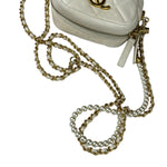 Chanel White Quilted Lambskin My Perfect Camera Bag Early 2020's