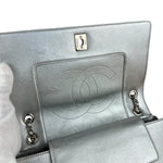 Chanel 2017 Mademoiselle Silver Chevron Single Flap