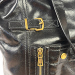 Yves Saint Laurent Black Patent Leather Downtown Tote