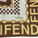Fendi Vintage Chain Zucca Monogram Handkerchief Scarf