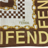 Fendi Vintage Chain Zucca Monogram Handkerchief Scarf