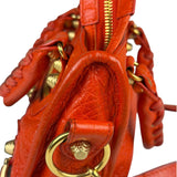 Balenciaga Red Leather Mini City Bag
