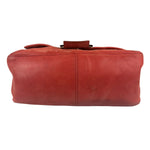 Fendi Red Leather Mamma Baguette Shoulder Bag