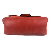 Fendi Red Leather Mamma Baguette Shoulder Bag