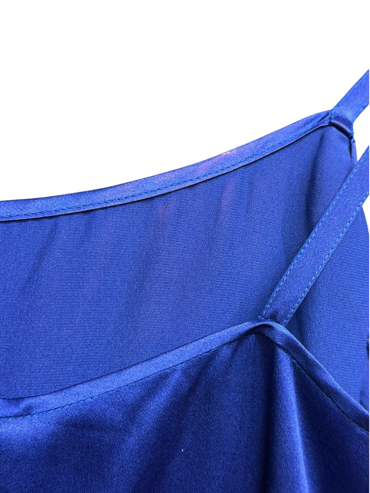 1970s Fendi Roma 365 Royal Blue Silk Top