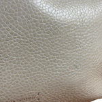 Brunello Cucinelli Ivory Grained Leather Tote Bag