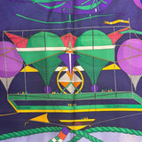 Hermes Blue Les Folies Du Ciel Silk Scarf