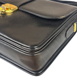 Gucci Black Leather Flap Bag