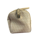 Fendi Vintage Beige Zucca Mini Boston Bag