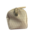 Fendi Vintage Beige Zucca Mini Boston Bag