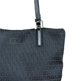 Fendi FF Black Canvas Logo Tote