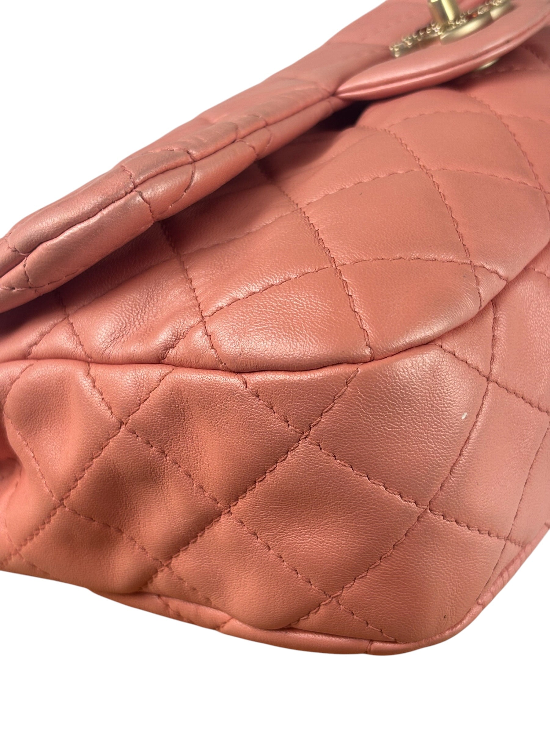 Chanel Pink Quilted Lambskin Timeless Chain Shoulder Bag 2010