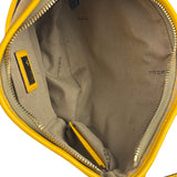 Fendi Yellow Leather Trim Zucca Crossbody Bag