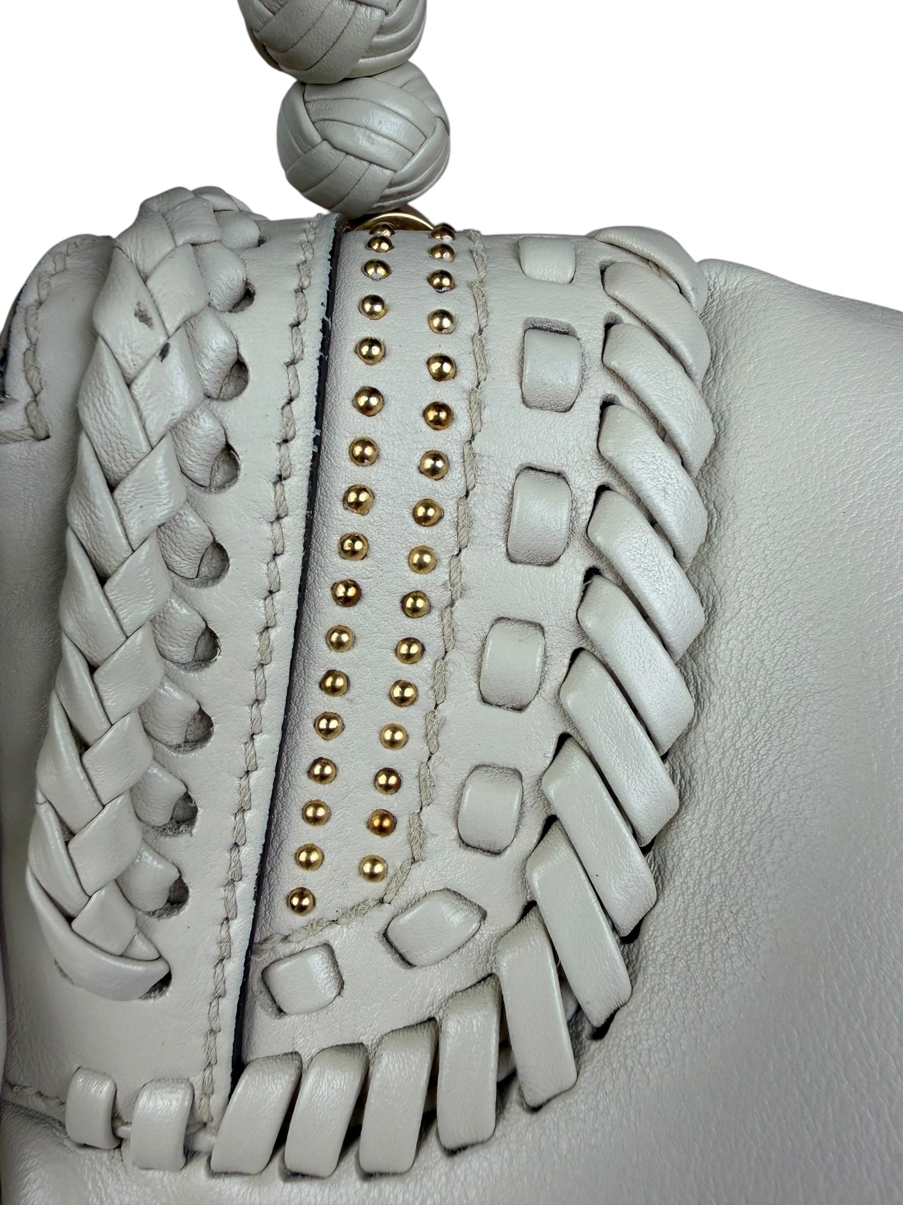 Gucci Limited Edition White Leather Marrakech Satchel Shoulder Bag