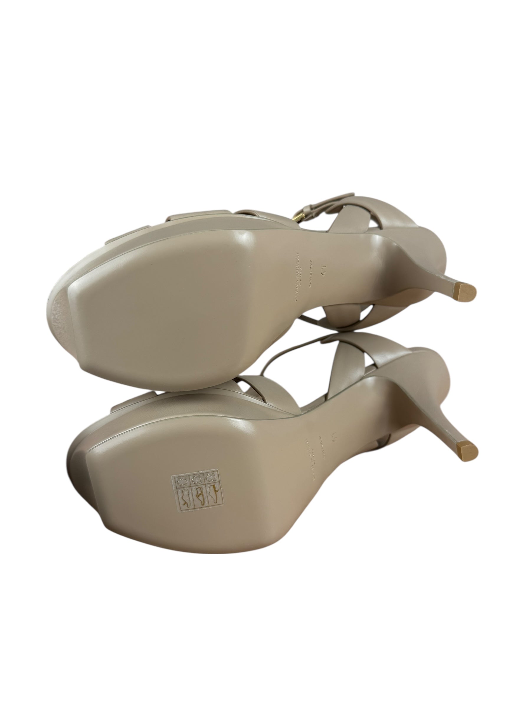 Saint Laurent King Palm Heels Beige