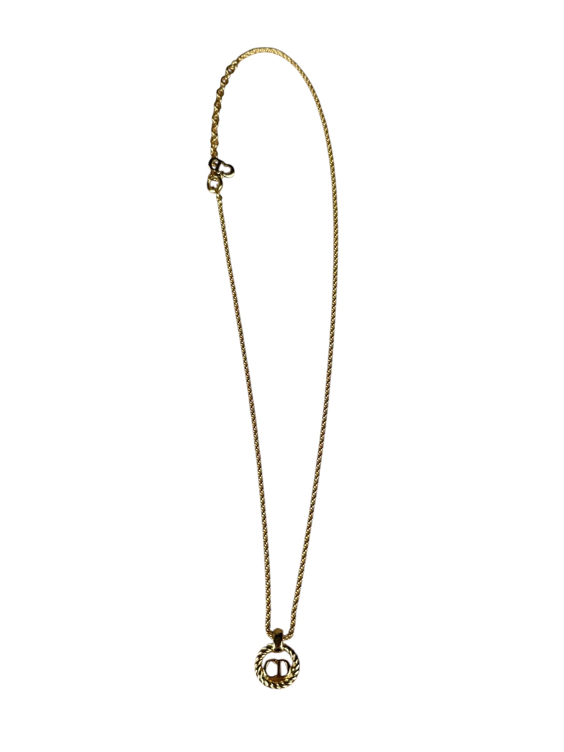 Christian Dior CD Logo Necklace