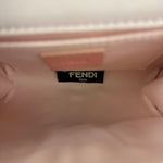 Fendi Pink Python Flower Studded Mini Chain Shoulder Bag