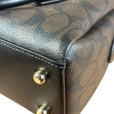 Coach Brown/Black Canvas Mini Darcie Carryall Two-Way Bag